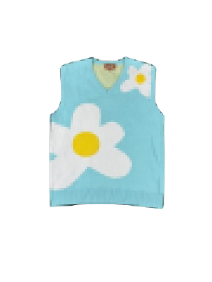 GOLF WANG Floral Puffer Vest โ Blue
