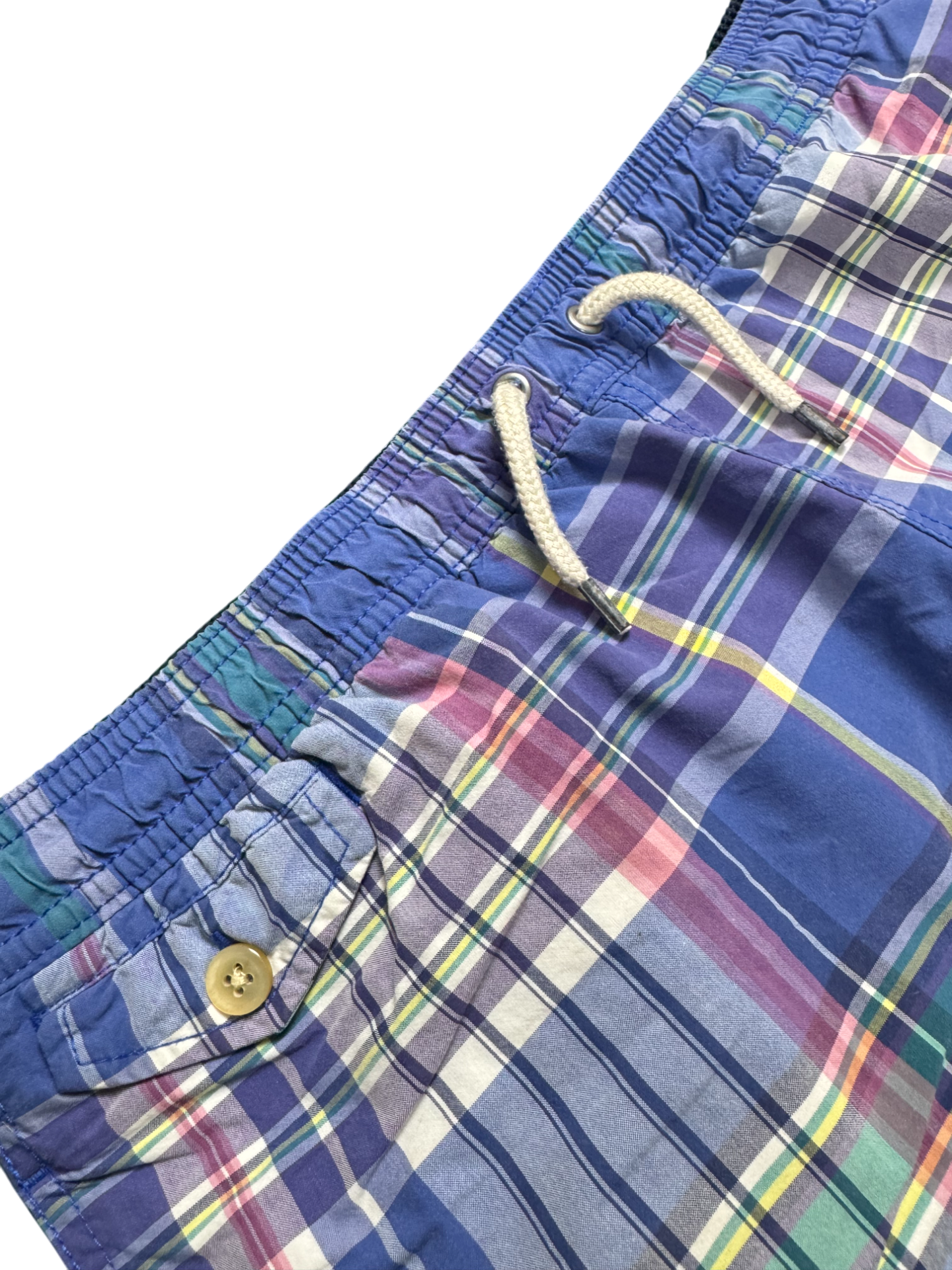 RALPH LAUREN Checkered Swim Shorts โ Blue