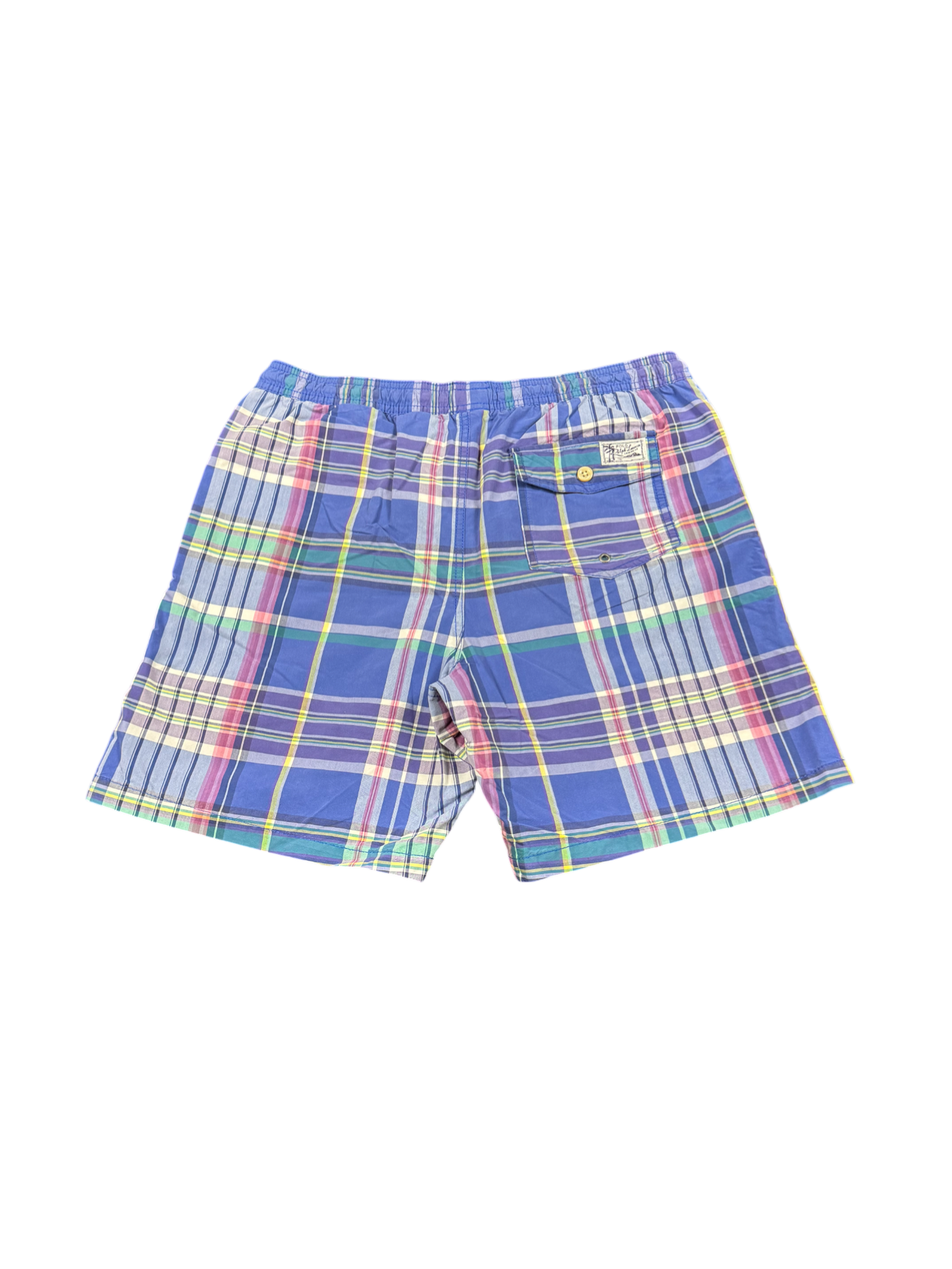 RALPH LAUREN Checkered Swim Shorts โ Blue