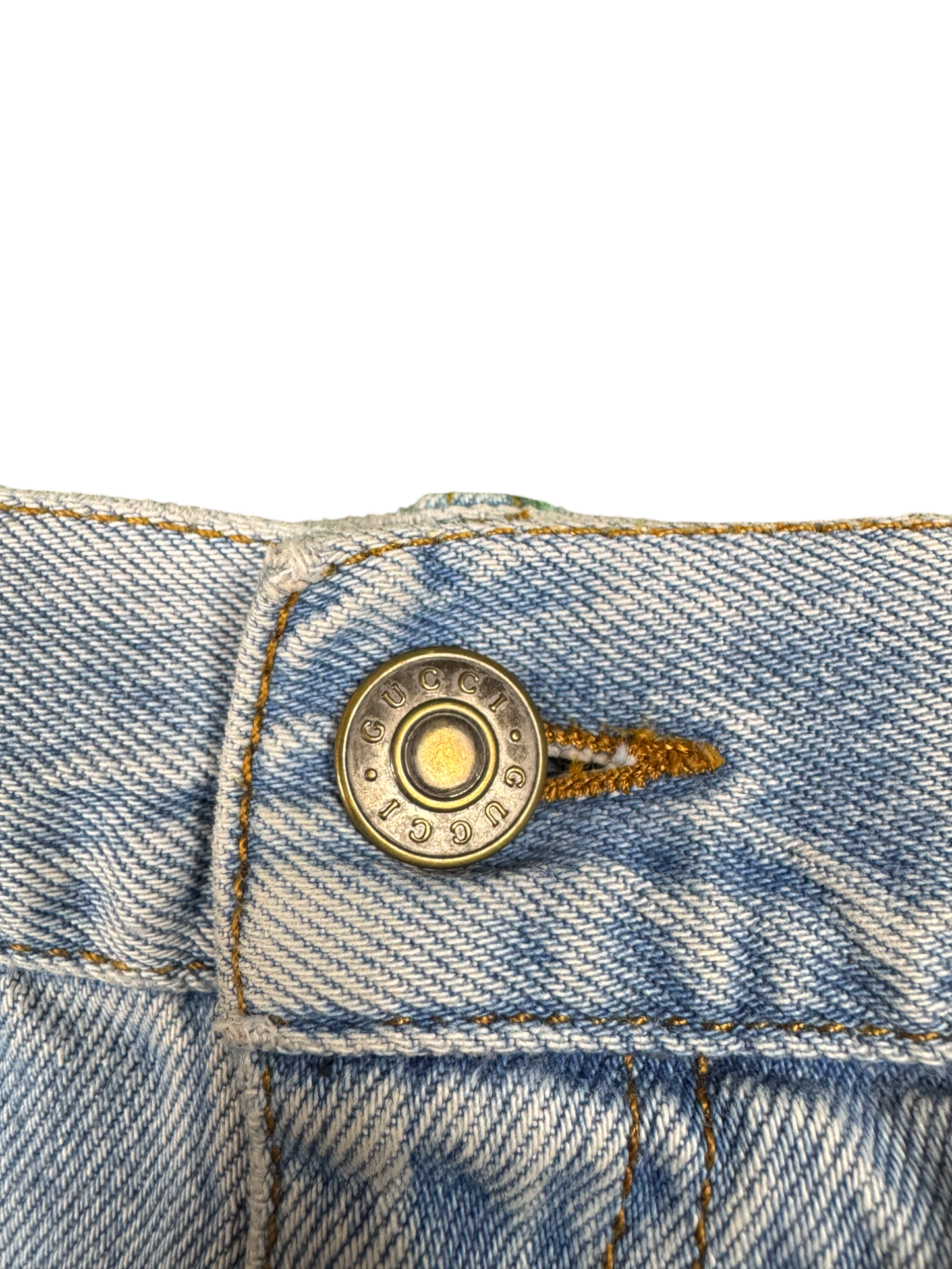 GUCCI Bee Embroidered Flare Jeans โ Washed Blue
