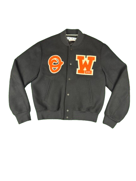 OFF-WHITE Varsity Bomber Jacket – Black