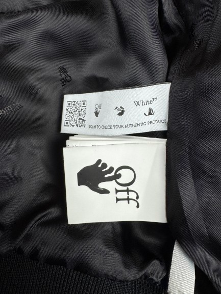 OFF-WHITE Varsity Bomber Jacket – Black