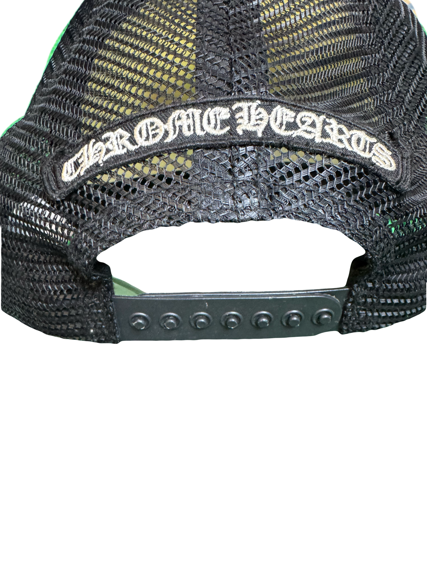 CHROME HEARTS Mesh Trucker Cap – Multicolor Crosses