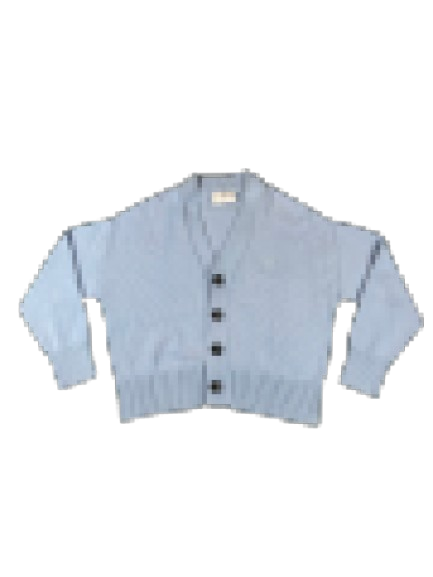 AMI PARIS Cropped Cardigan – Baby Blue