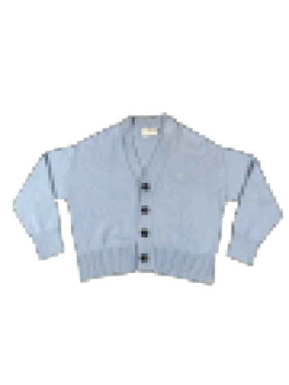 AMI PARIS Cropped Cardigan – Baby Blue