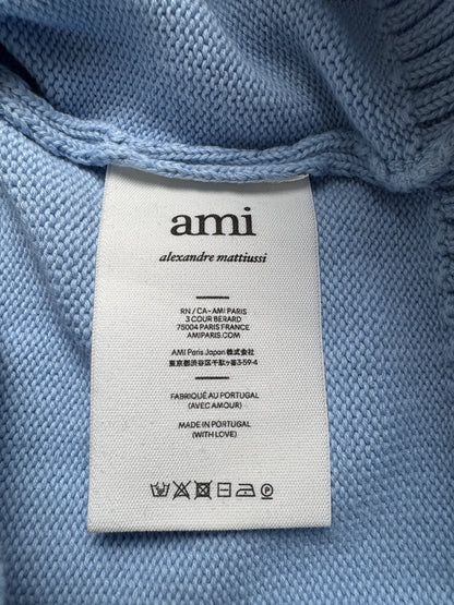AMI PARIS Cropped Cardigan – Baby Blue
