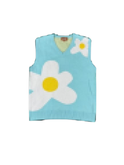 GOLF WANG Floral Puffer Vest – Blue