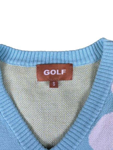 GOLF WANG Floral Puffer Vest – Blue