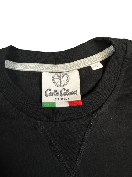 CC 410 CARLO COLUCCI Embroidered T-Shirt – Black