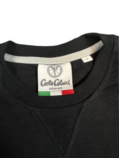 CC 410 CARLO COLUCCI Embroidered T-Shirt – Black