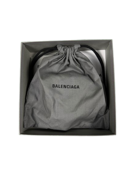BALENCIAGA Reversible Leather Belt – Blue & Grey