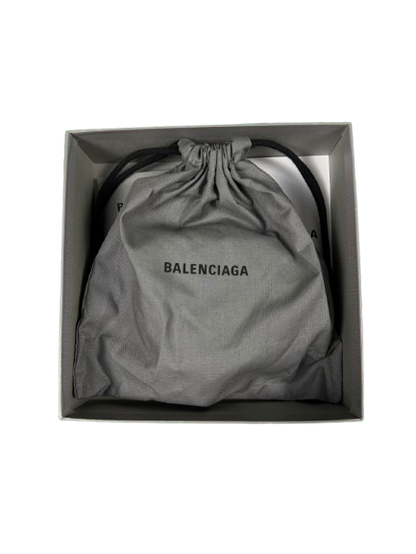 BALENCIAGA Reversible Leather Belt – Blue & Grey