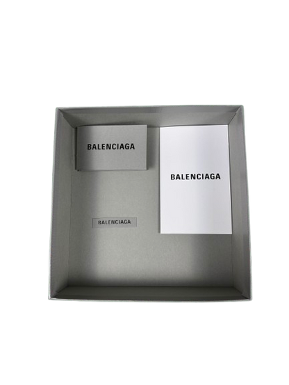 BALENCIAGA Reversible Leather Belt – Blue & Grey