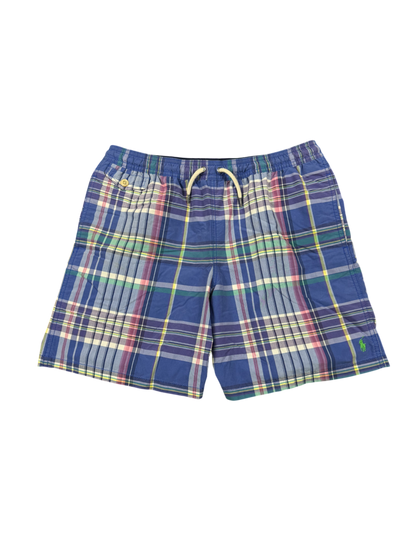 RALPH LAUREN Checkered Swim Shorts – Blue