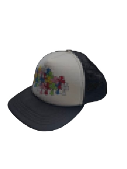CHROME HEARTS Mesh Trucker Cap – Multicolor Crosses