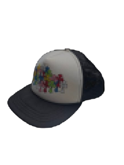 CHROME HEARTS Mesh Trucker Cap – Multicolor Crosses